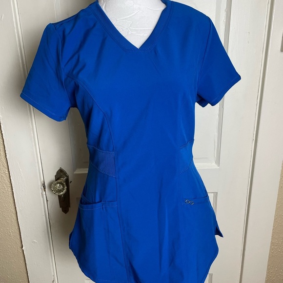 Cherokee infinity royal blue scrub top - Picture 1 of 2